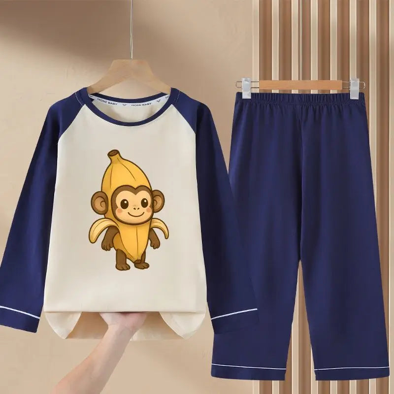 Italian Brainrot Kids Pajamas for Boys Girls Home Wear Tungtung Sahur Kids Casual Sleepwear Long Sleeve Pajamas Bottoms Suit