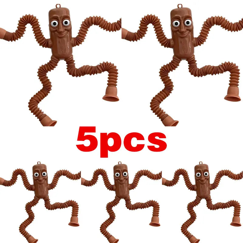 New Italian Brainrot Toys Tralalero Tralala Lirili Larila Tung Sahur Model Suction Cup Toys Telescopic Tubes Stress Relief Gifts