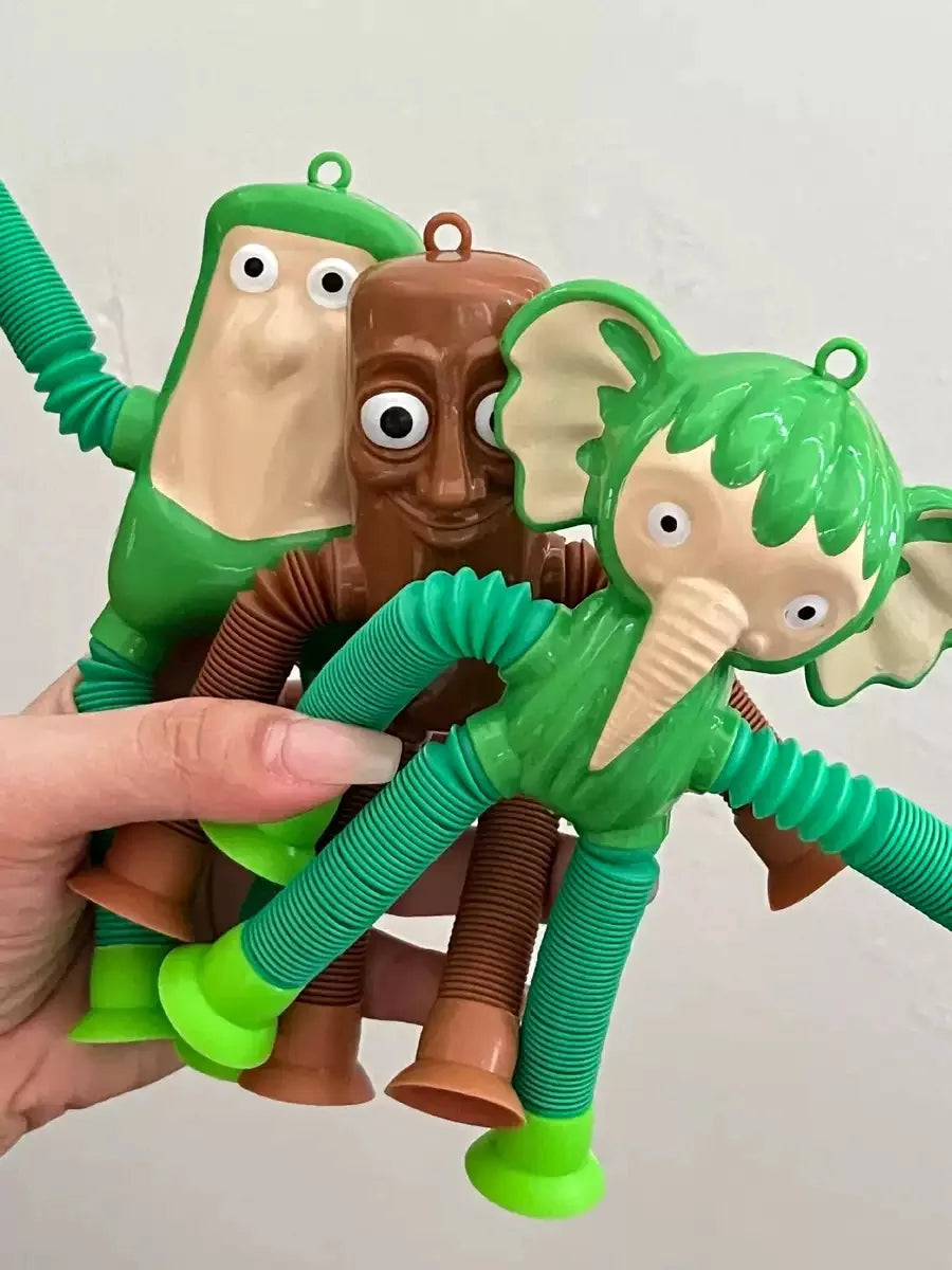 New Italian Brainrot Toys Tralalero Tralala Lirili Larila Tung Sahur Model Suction Cup Toys Telescopic Tubes Stress Relief Gifts
