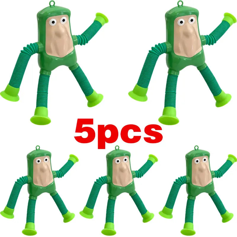 New Italian Brainrot Toys Tralalero Tralala Lirili Larila Tung Sahur Model Suction Cup Toys Telescopic Tubes Stress Relief Gifts
